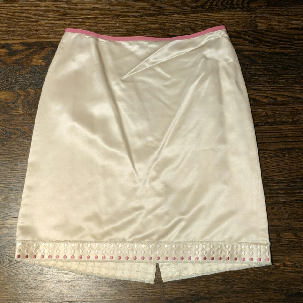 Champagne silk skirt
